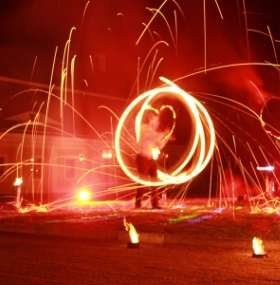 Feuershow Hochzeit Halle